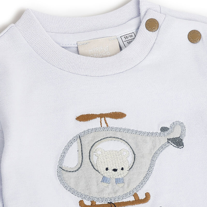 Boys Light Blue Graphic Printed Short Sleeve T-Shirt image number 2
